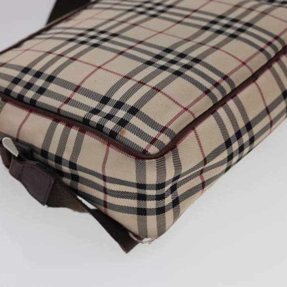 BURBERRY Nova Check Shoulder Bag Nylon Beige Auth ti1079 - Picture 16 of 16